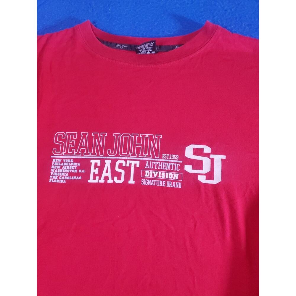 Vintage 90s Sean John Red T-Shirt Men's Size XXL - Picture 15 of 16